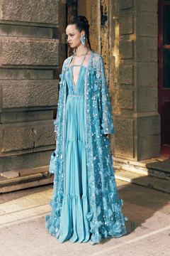 Mousseline Gown with Tulle Jacket Mousseline Gown with Tulle Jacket