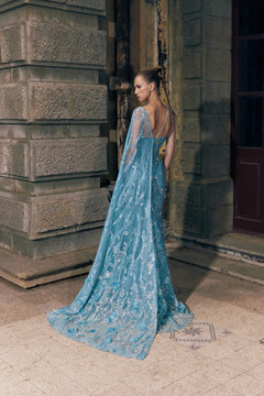 Embroidered Asymmetrical Gown Embroidered Asymmetrical Gown