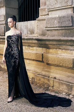 Embroidered Lace Illusion Gown Embroidered Lace Illusion Gown