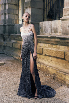 Ombre Sequin High Slit Gown Ombre Sequin High Slit Gown