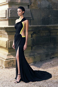 Asymmetrical Drape Jersey Gown