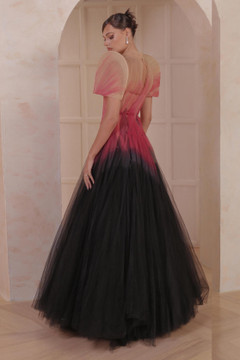 Puffed Sleeve Ball Gown