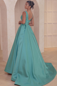 Ball Gown with Plunging Neckline