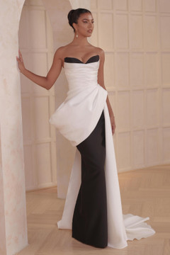 Asymmetrical Draped Gown