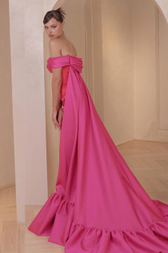Off Shoulder Column Gown with Train Off Shoulder Column Gown with Train