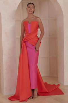 Two Toned Midi with Draping Two Toned Midi with Draping
