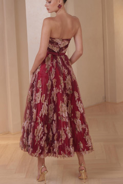 Tea-Length Pleated Dress Tea-Length Pleated Dress
