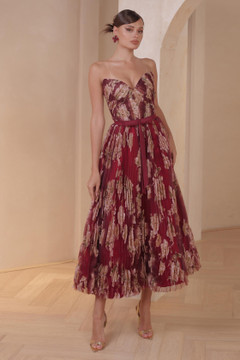 Tea-Length Pleated Dress Tea-Length Pleated Dress