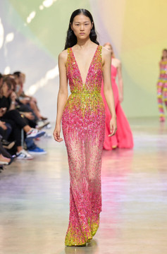 Bead Embroidery Sleeveless Gown Bead Embroidery Sleeveless Gown