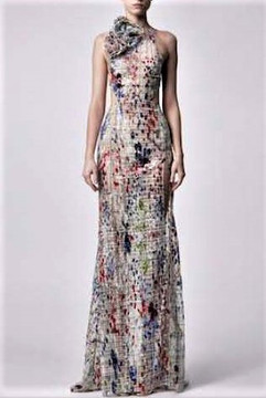 Yarn Halter Neck Gown Yarn Halter Neck Gown