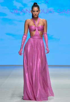 Silk Foiled Tulle Gown Silk Foiled Tulle Gown