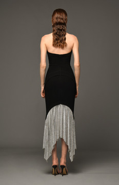 Crêpe Midi Crystal Chainmail Skirt Crêpe Midi Crystal Chainmail Skirt