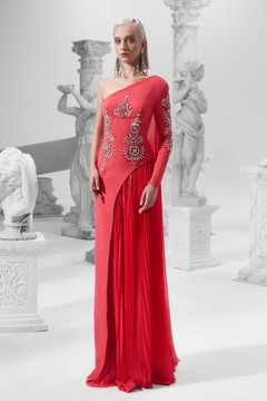Embellished One Shoulder Gown Embellished One Shoulder Gown