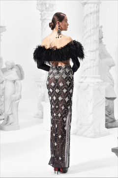 Feathered Top and Beaded Skirt Feathered Top and Beaded Skirt