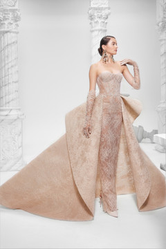 Strapless Gown with Sculpted Skirt Strapless Gown with Sculpted Skirt