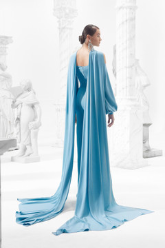 Cutout Draped Slit Gown Cutout Draped Slit Gown