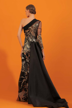 Satin with Lace Gown