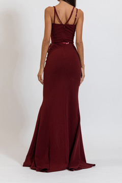 Scuba Crepe and Sequined Gown Scuba Crepe and Sequined Gown