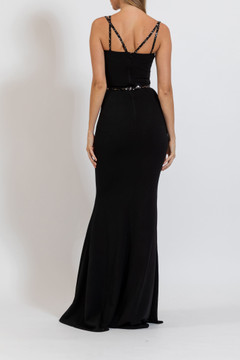 Scuba Crepe and Sequined Gown Scuba Crepe and Sequined Gown