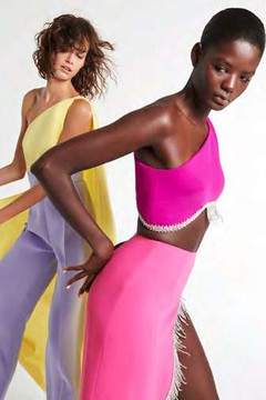 Crepe Crop Top and Skirt Crepe Crop Top and Skirt