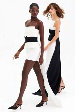 Structured Layered Crepe Gown Structured Layered Crepe Gown
