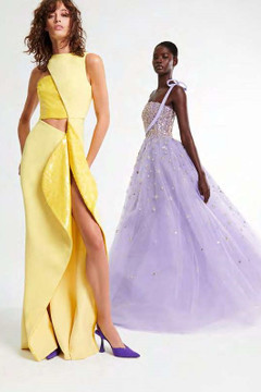 Sequin and Crepe Gown Sequin and Crepe Gown