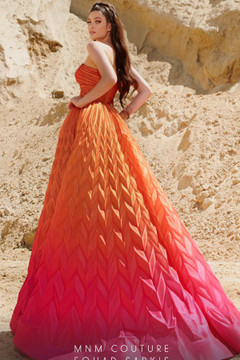 One Shoulder Ombre Gown One Shoulder Ombre Gown