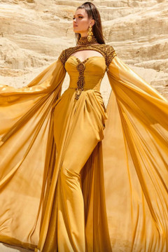 Embellished High Neck Gown Embellished High Neck Gown