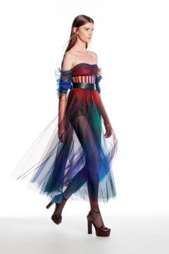 Print Tulle Top and Skirt