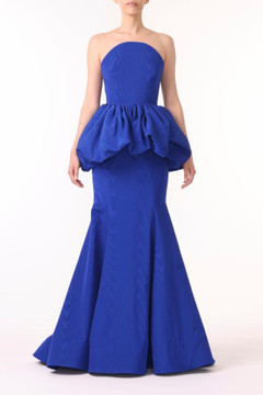 Taffeta Peplum Gown