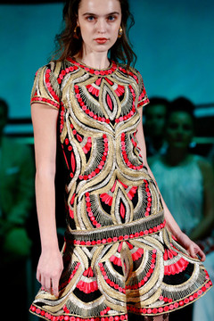 Floral Embroidered Flared Dress Floral Embroidered Flared Dress