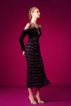 Velvet Sweetheart Corset and Tiered Skirt
