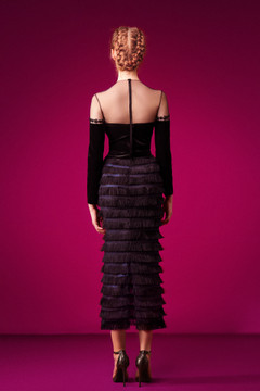 Velvet Sweetheart Corset and Tiered Skirt