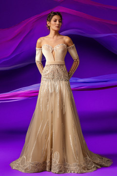 Velvet Sweetheart Corset A-Line Gown Velvet Sweetheart Corset A-Line Gown
