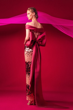 Off Shoulder Cady Evening Gown Off Shoulder Cady Evening Gown