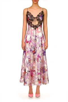 Floral Lurex Bias Dress Floral Lurex Bias Dress