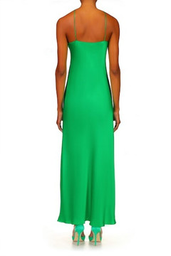 Satin Halter Gown with Flower Detail Satin Halter Gown with Flower Detail