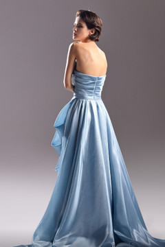 Strapless Organdie Slit Gown Strapless Organdie Slit Gown