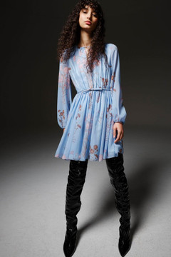 Printed Georgette Mini Dress Printed Georgette Mini Dress