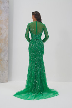 Fully Embroidered Mermaid Gown