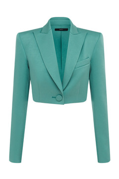 Satin Crepe Blazer, Shirt and Skirt Satin Crepe Blazer, Shirt and Skirt