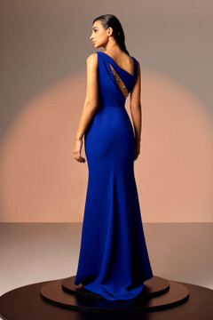 Crepe Gown with Strass Swarovski Crepe Gown with Strass Swarovski