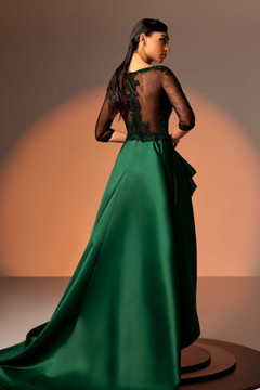 Satin and Tulle Embroidered Gown Satin and Tulle Embroidered Gown