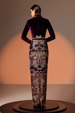 Velvet Gown with Lace Velvet Gown with Lace