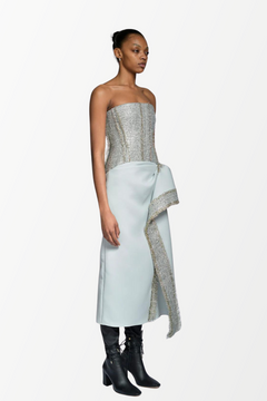 Tweed Cady Strapless Dress Tweed Cady Strapless Dress