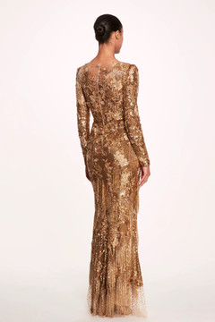 Embellished Illusion Neck Gown