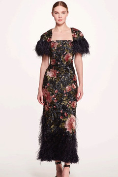 Strapless Ankle-Length Gown with Shrug Strapless Ankle-Length Gown with Shrug