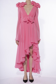 Ruffled Georgette Midi Dress Ruffled Georgette Midi Dress