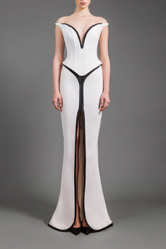 Crêpe Structured Corset Gown Crêpe Structured Corset Gown