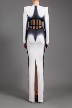 Printed Ombré Jersey Gown Printed Ombré Jersey Gown